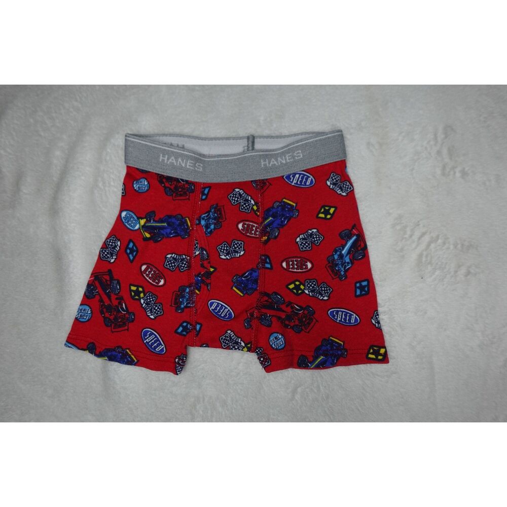 Hanes Toddler Boys' Boxer Briefs 2T-3T: Cotton, Tagless, Cars Pattern + Solid - Picture 5 of 14